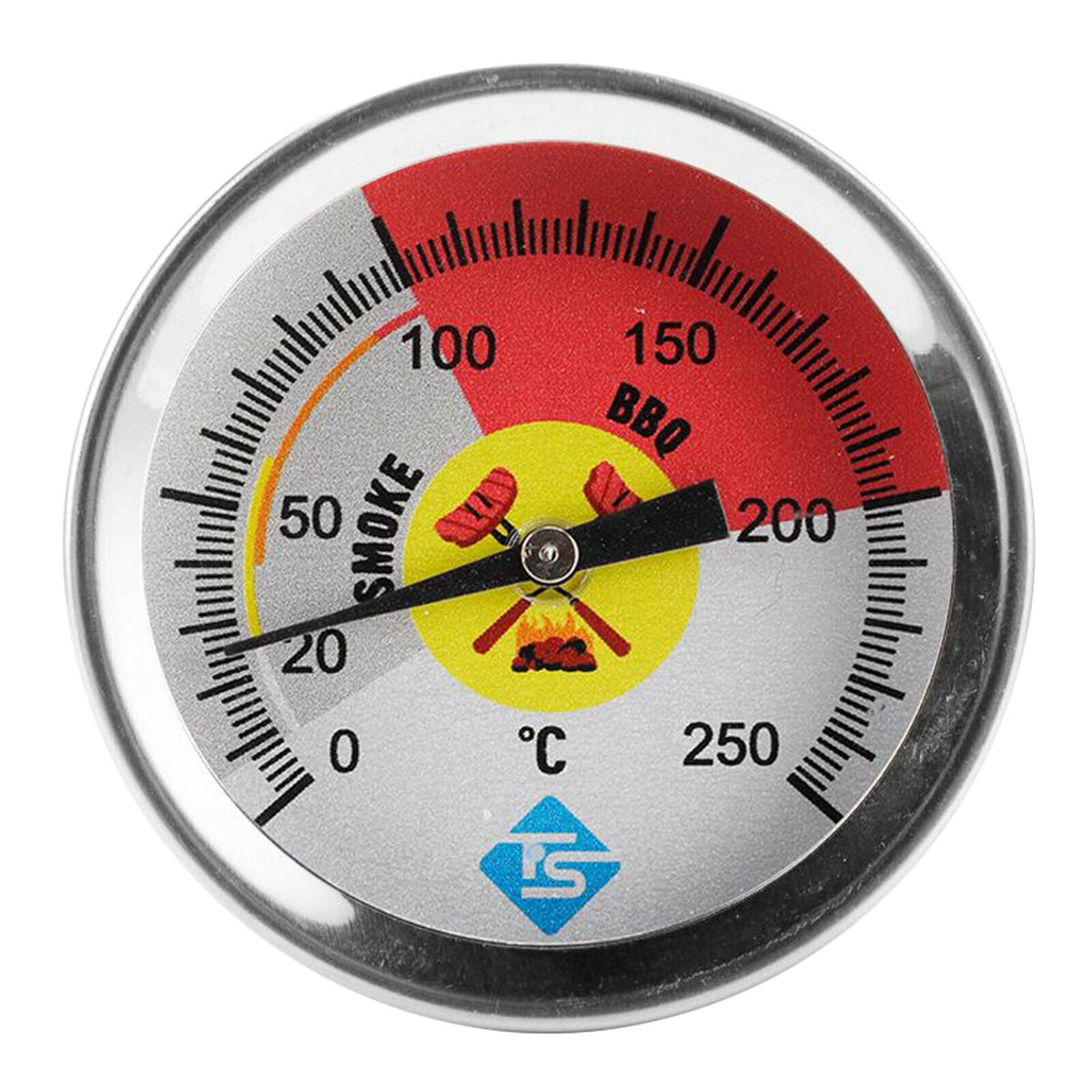Barbecue Thermometer Oven Pit Temp Gauge 0-250 BBQ Smoker Grill Temperatures