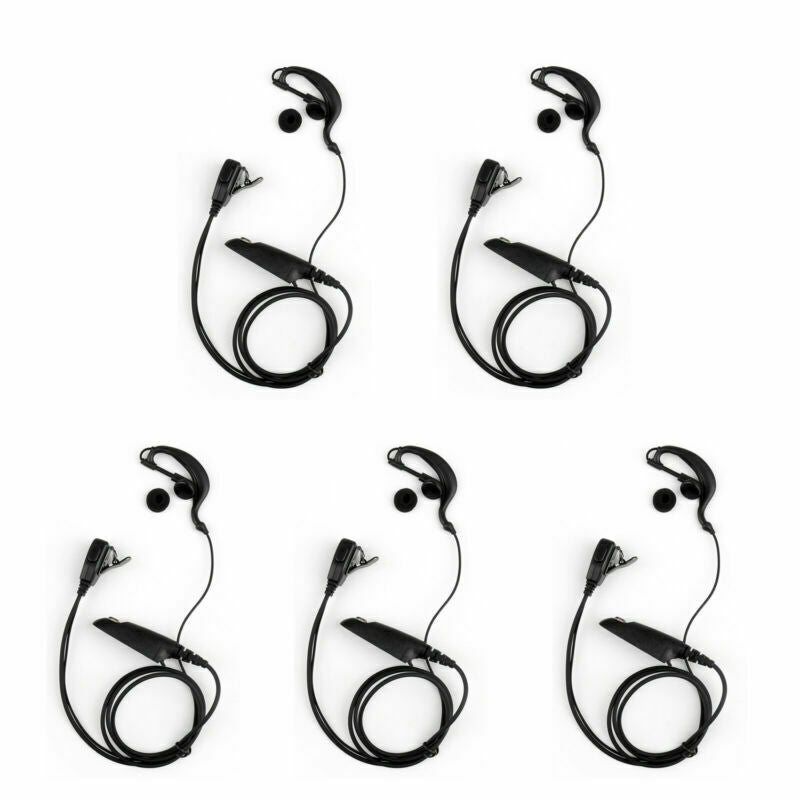 5x G-Shape Ear Hook Earpiece Headset For  GP380 GP640 680 339 Radio  AT2