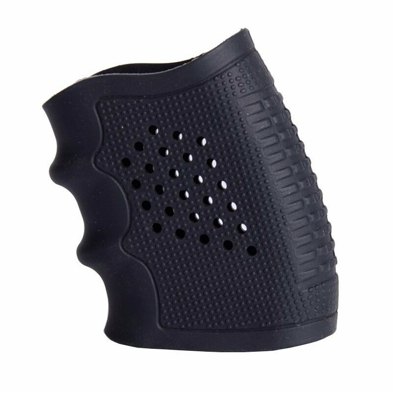 2PCS/ Lots Black Gun Accesories Anti-Slip Handgun Rubber Protect Cover Grip