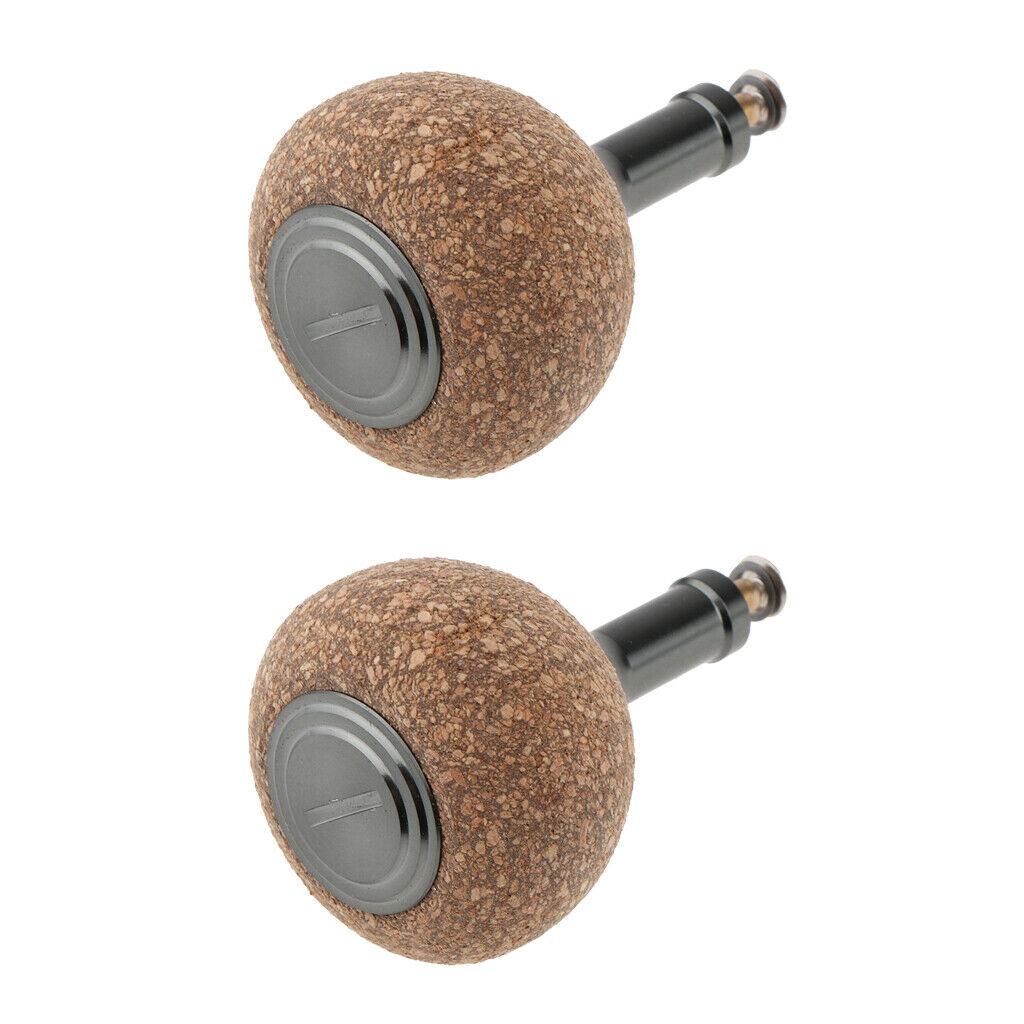 2pcs Power Knob Wooden Drum Baitcasting Fishing Reel Replacement Power Handle