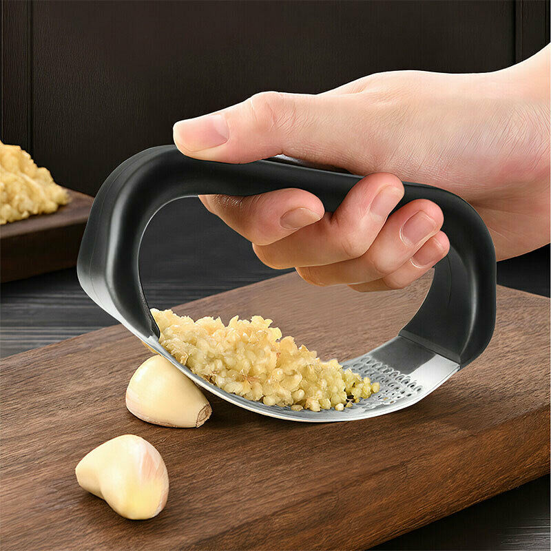 2 in 1 Stainless Steel Garlic Press Crusher Chopper Bottle Opener Kitchen.l8
