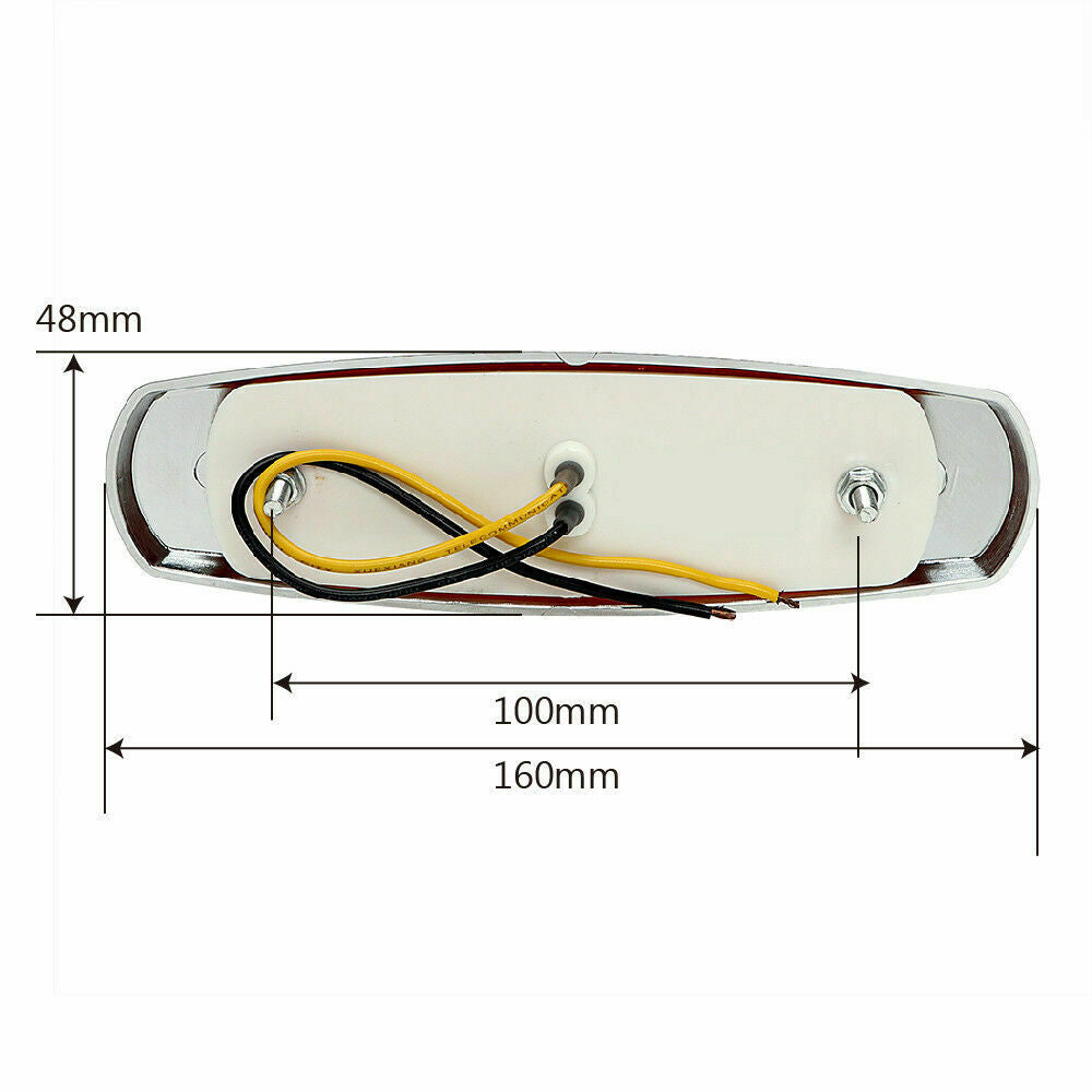20pcs Amber Side Marker Lights Clearance 12 LED Truck Trailer For Peterbilt 12V