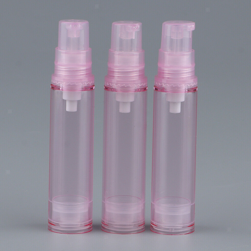 6Pcs 10ml Empty Airless Pump Bottles Refillable Cosmetic Spray Containers