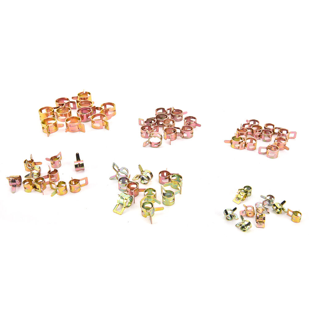 10 Pcs/Set Spring Pipe Clip Oil Water Air Tube Clamps Band Type Fastene.l8