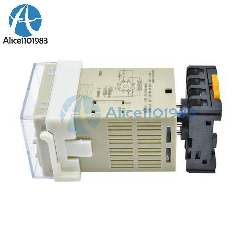 DC 24V DH48S-S Programmable Time Delay Relay Module With Socket Base New