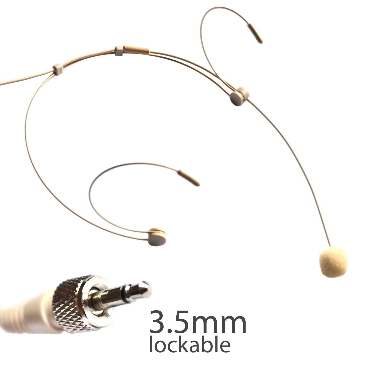 Beige Nude Headset Microphone for Sennheiser EM 300-500 G4 SK 300 G4 Bodypack