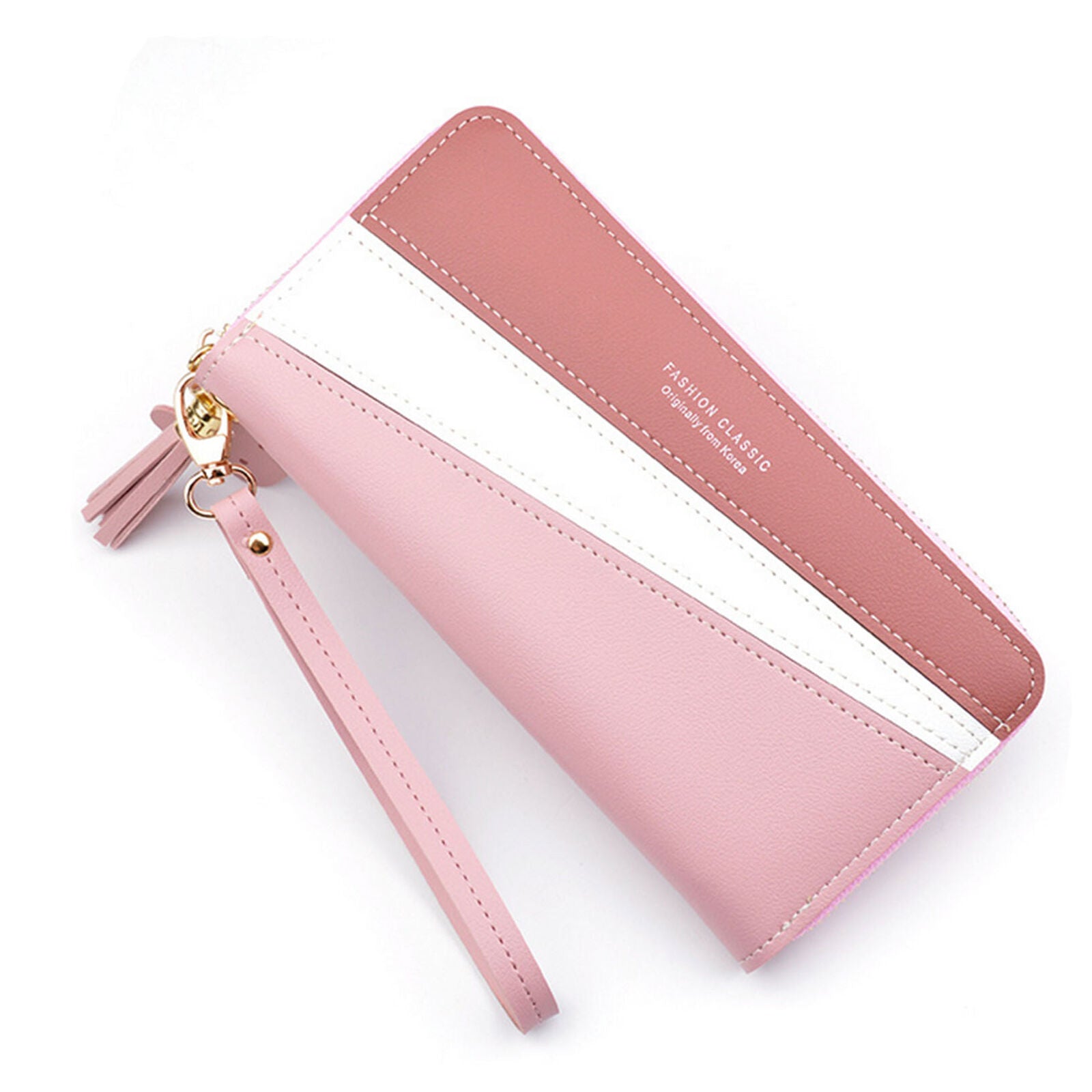 Women Ladies PU Wallet Long Zip Purse Card Phone Holder Case Clutch Handbag