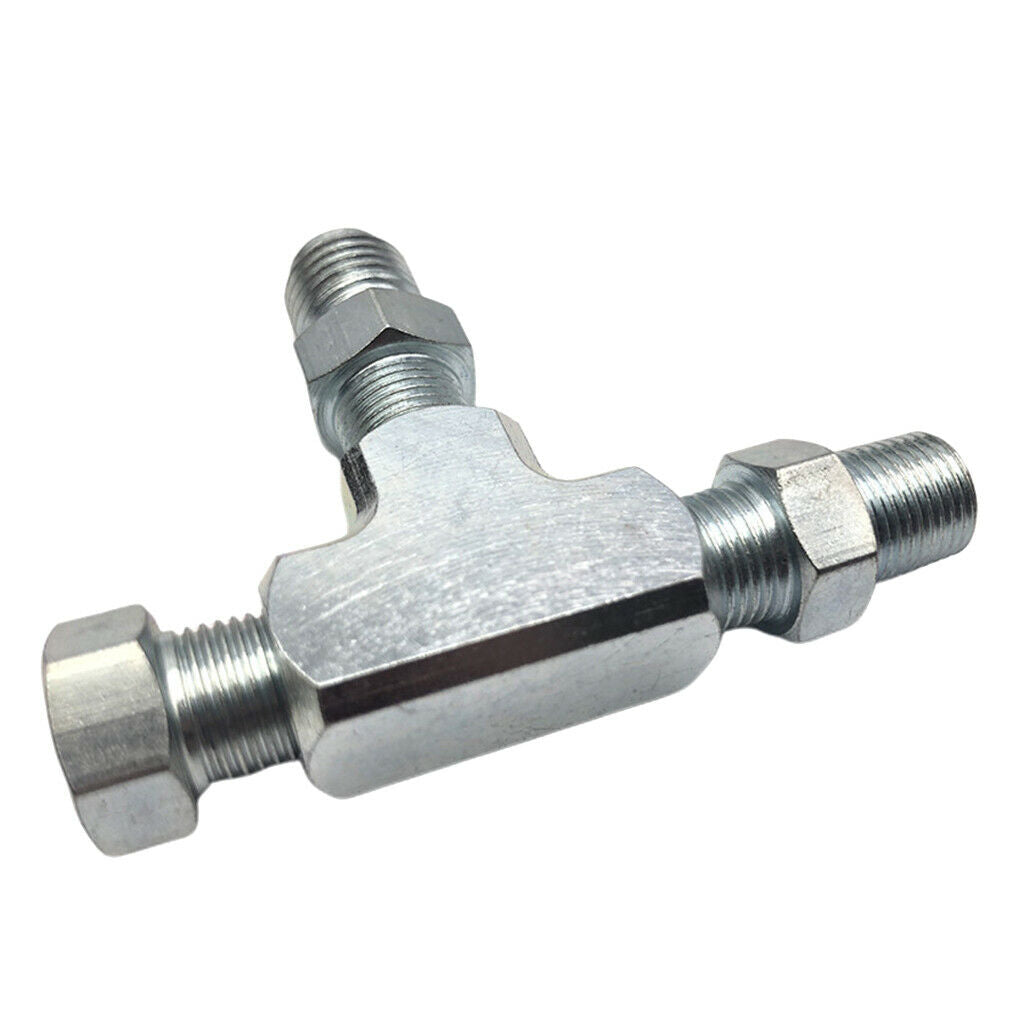 AN4 AN-4 Male To 1/8 NPT  Tee T Piece 3 Way Alloy Fittings Adaptor