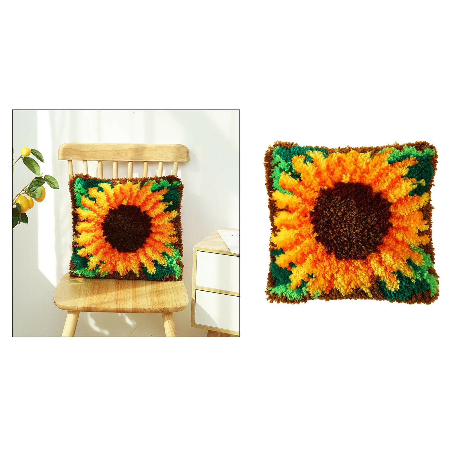 Latch Hook Kits DIY Cats Sunflower Crocheting Rug Carpet Making Sunflowers