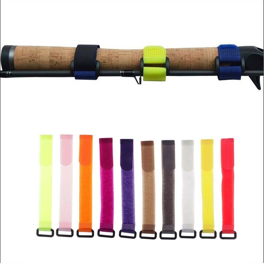 10pcs Fishing Rod Belt Strap Rod Tie Suspenders Rope Carp Tackle Accessories