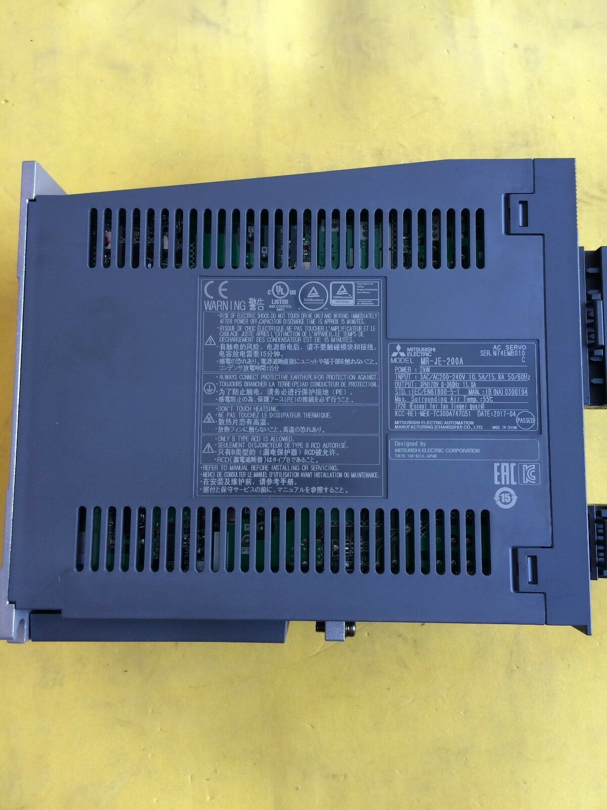 1PCS   Mitsubishi servo drive MR-JE-200A Tested