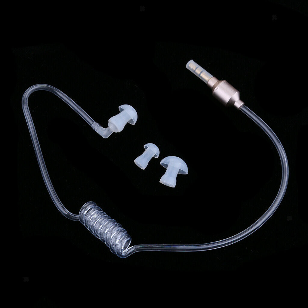 2Pcs Universal Lightweight 3.5mm Mono Headset Earphone Stereo Air Tube Mic