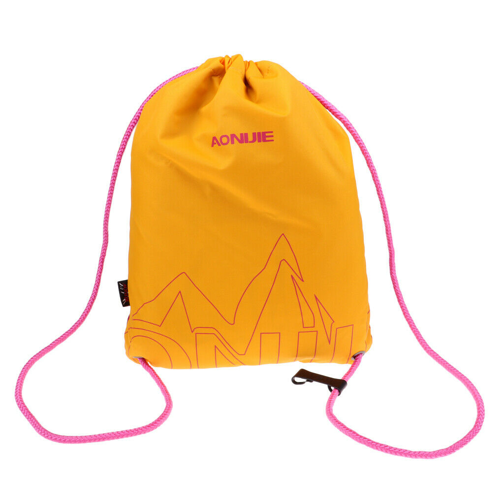 Waterproof Drawstring Bag Sack Backpack Nylon RuckSack Storage Pouch Purple
