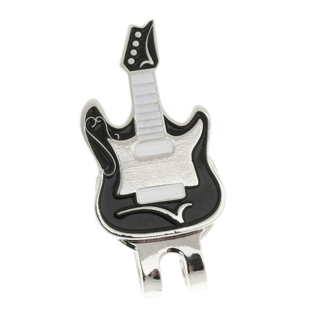 Rugged Electronic Guitar Hat Clip Golf Ball Markers Fit For Golf