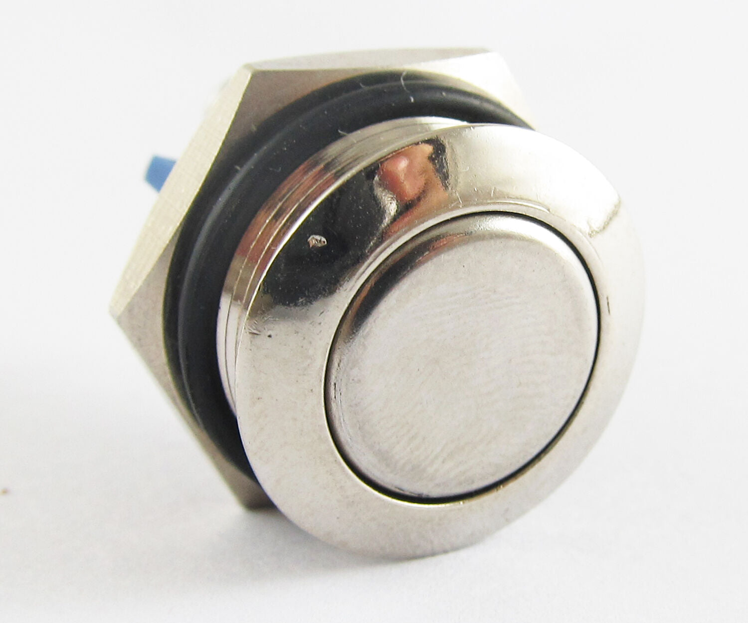 10x Metal Flat Push Button Momentary Horn Waterproof Switch 12V 16mm QN16-A1 New