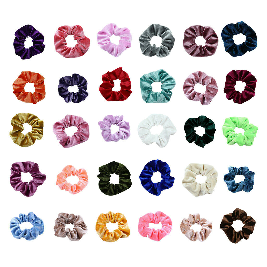 30x Elastic Hair Scrunchies Hair Rope Chic Ponytail Holder Fashion Hair Ties
