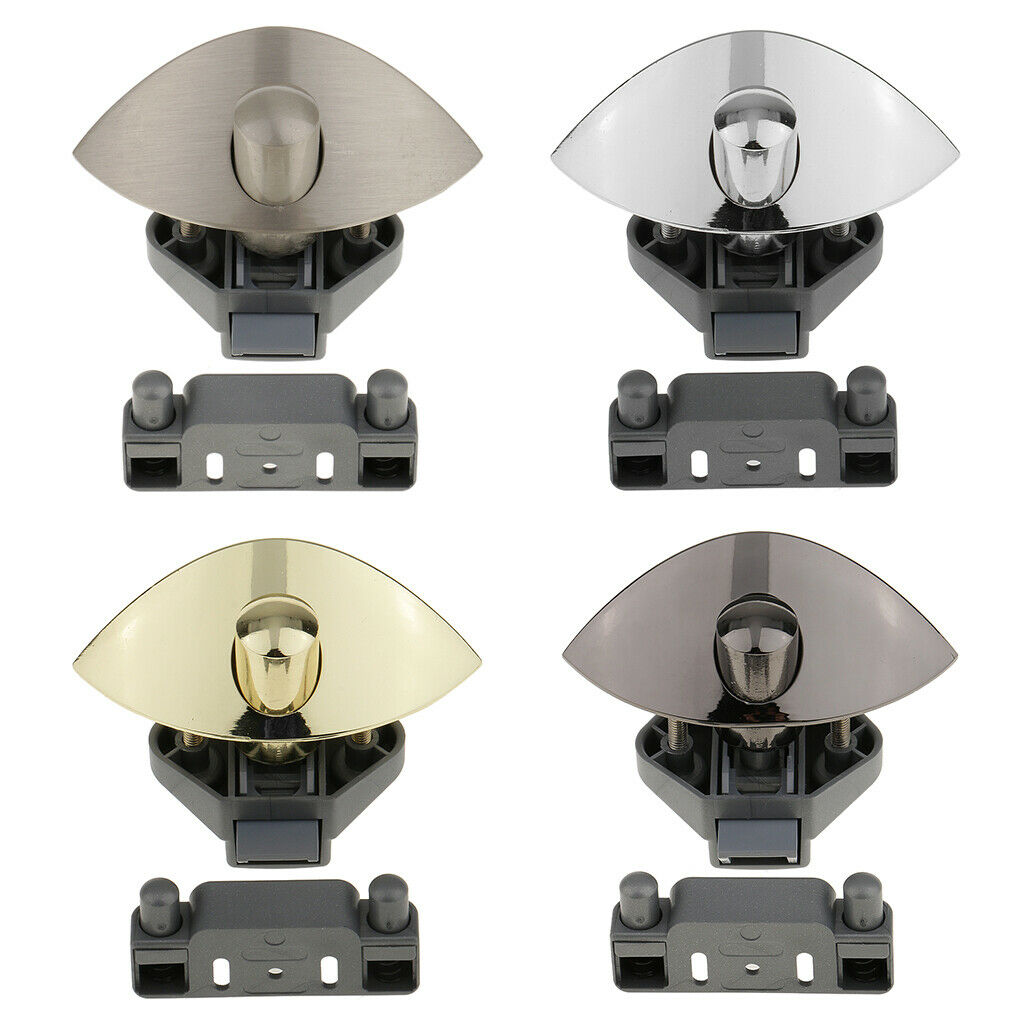 Push Catch Knob Cupboard Lock for Caravan Campervan Motorhome Cabinet Black