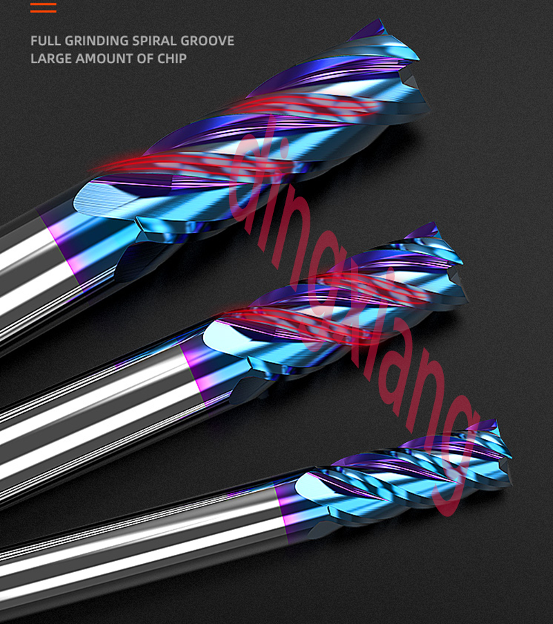 63° 4-Flute Milling Cutter CNC Machining End Mill Tungsten Steel 8x100x8x35 1pc