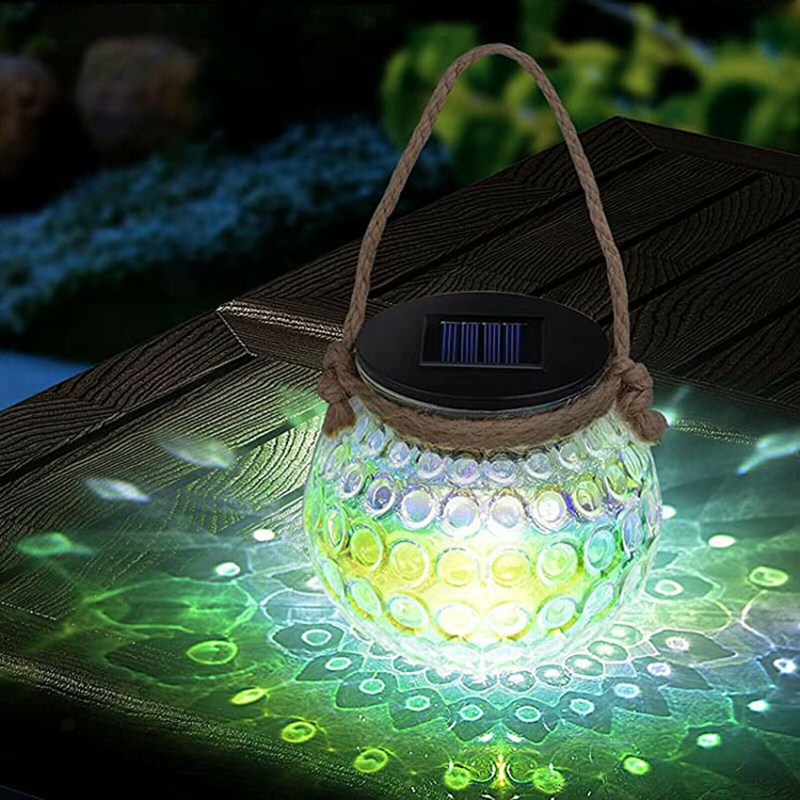 Solar Power Garden Light Pathway Walkway Tree Front Door Safe Hanging Lights