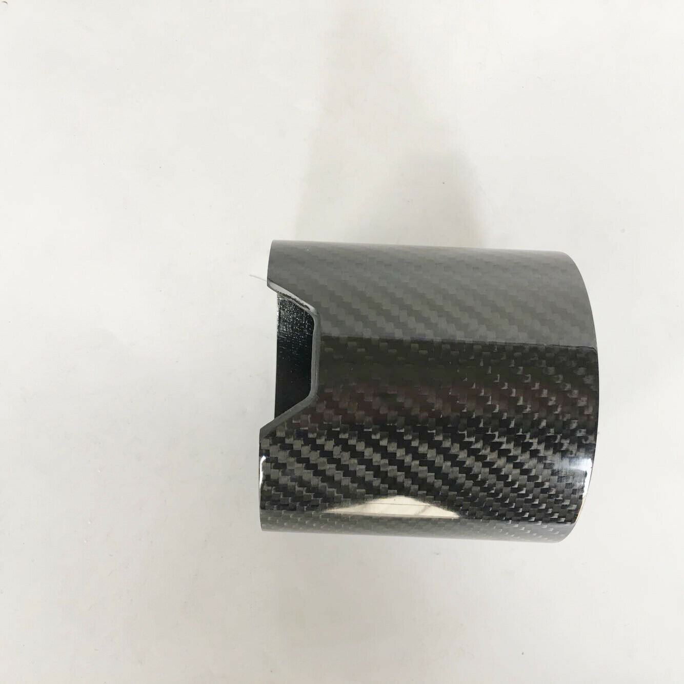 Gloss Carbon Fiber Car Exhaust Tip Shell Cover Sheath Muffler Pipe Guard 93*90mm