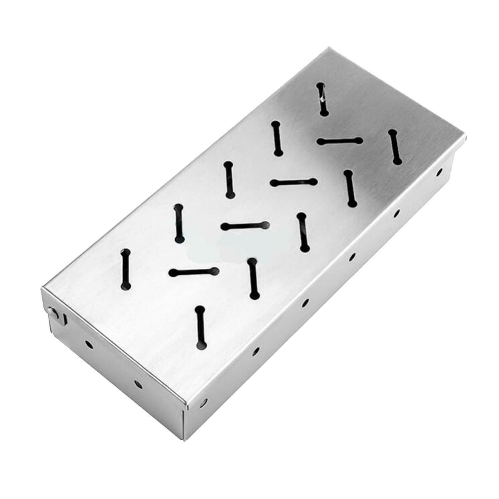 Barbecue Stainless Steel Smoker Box Charcoal Gas Grill for Meat Smoking