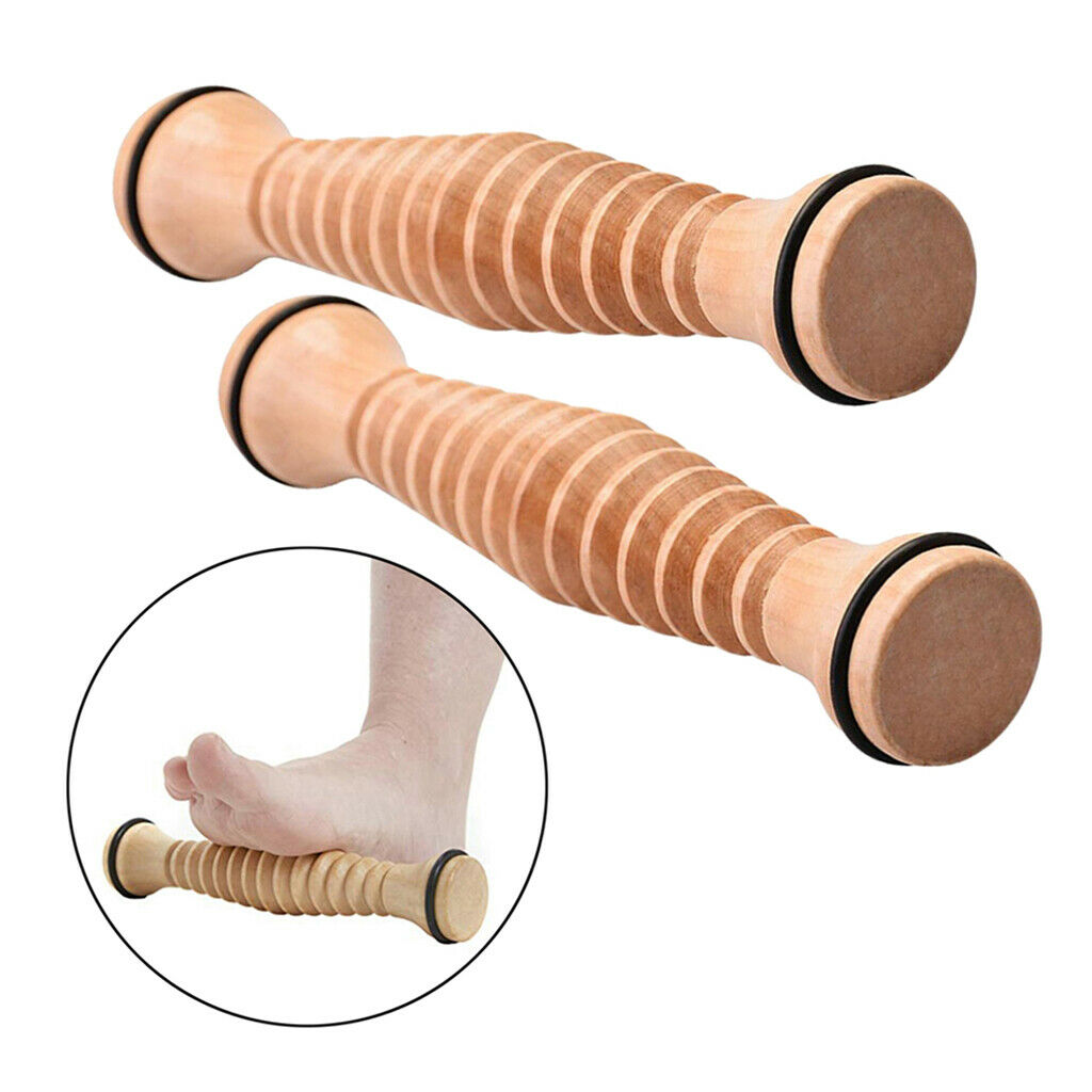 Pack2 Wood Foot Roller Massager for tired Feet Relieve Foot Arch Pain Gifts