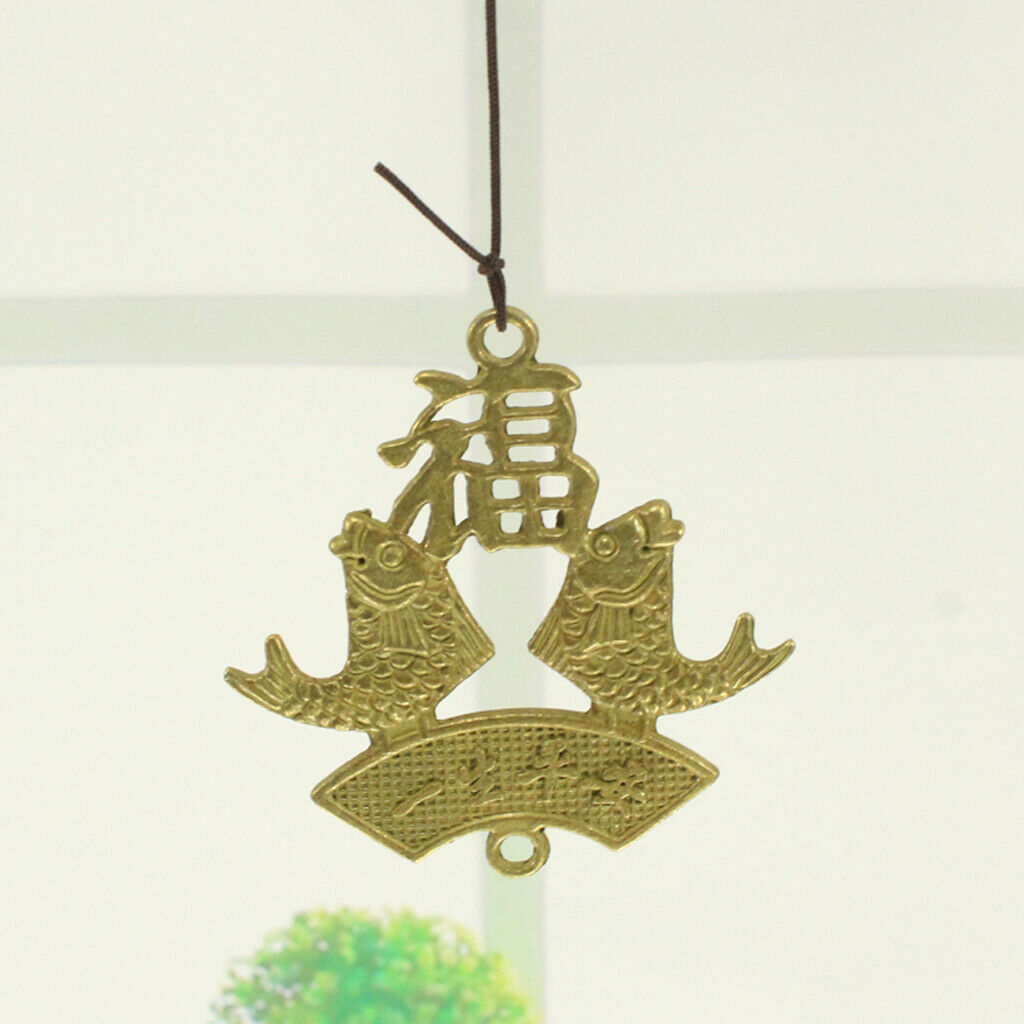 Hanging Bell Chinese Oriental Feng Shui Wind Chimes Wall Hanging Chinese Fu