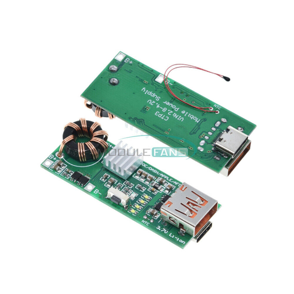 QC3.0 QC4.0 Type-C Double Way PD Power Bank Quick Charge 3.7V to 5V 9V 4.5A 18W