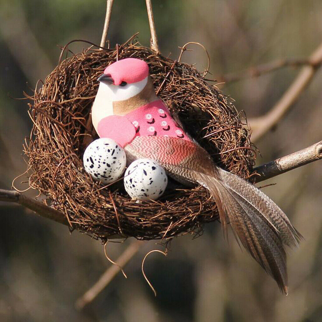 Handmade Vine Bird Nest House/Home Nature Crafts Sill Holiday Decor 20cm
