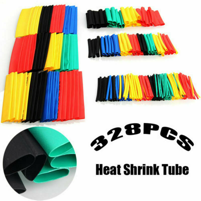 328 Pcs Assorted 2:1 Heat Shrink Tubing Tube Cable Sleeving Wrap Wire Kit 8-Size