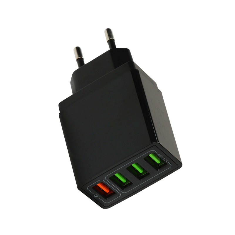 QC3.0 Fast Quick Charge 4 USB Ports Hub Wall Charger Power Adapter EU Plug 5 V