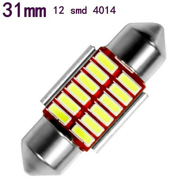 2Pcs 31mm 4014 12SMD C5W Car LED Light Canbus Dome Interior Reading Lamp.l8