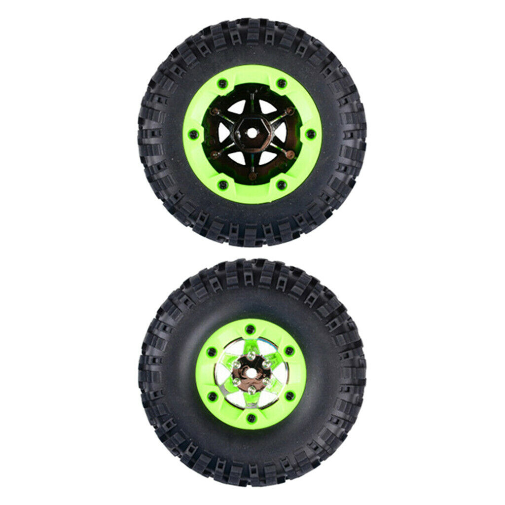 RC Right Rubber Tires Metal Wheel Set for WLtoys 12428 RC Car Spare Parts