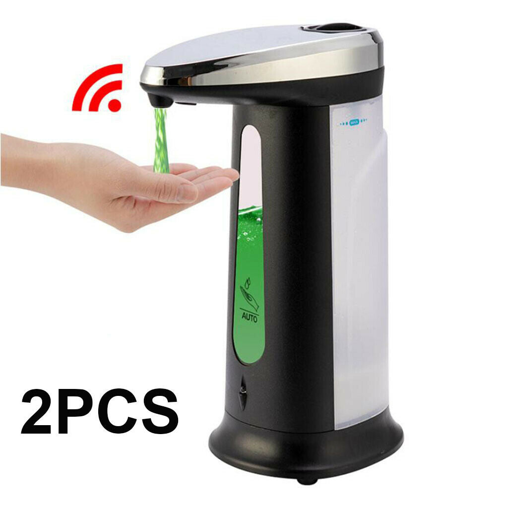 2x Portable Automatic Touchless Soap Dispenser 400ml Large Capacity for