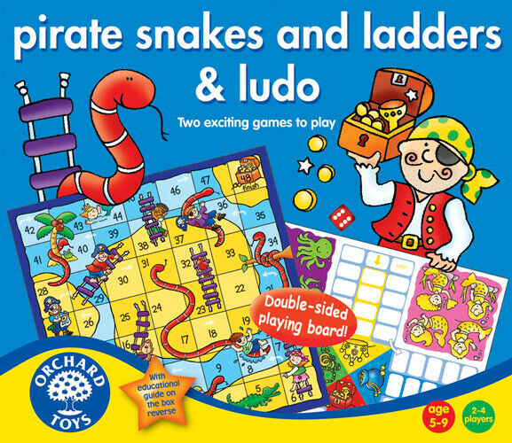 Orchard Toys 040 Pirate Snakes and Ladders & Ludo Kids Childrens Game 5-9 Years