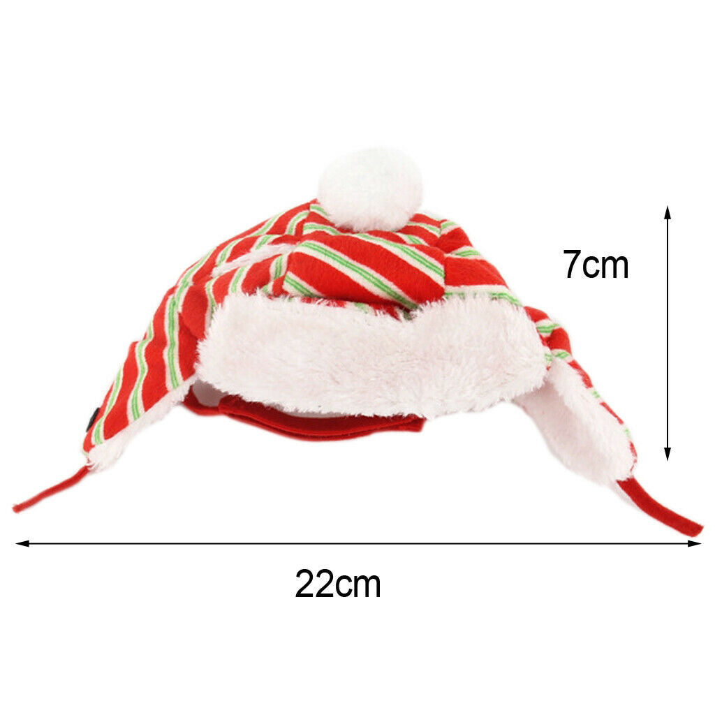 Lovely Pet Hat Red & Green Stripe Warmth Winter Hat For Dog Cat