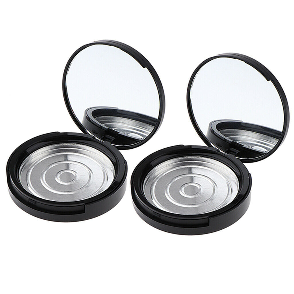 2Pcs Empty Powder Case Face Powder Blusher Makeup Cosmetic Jars Containers