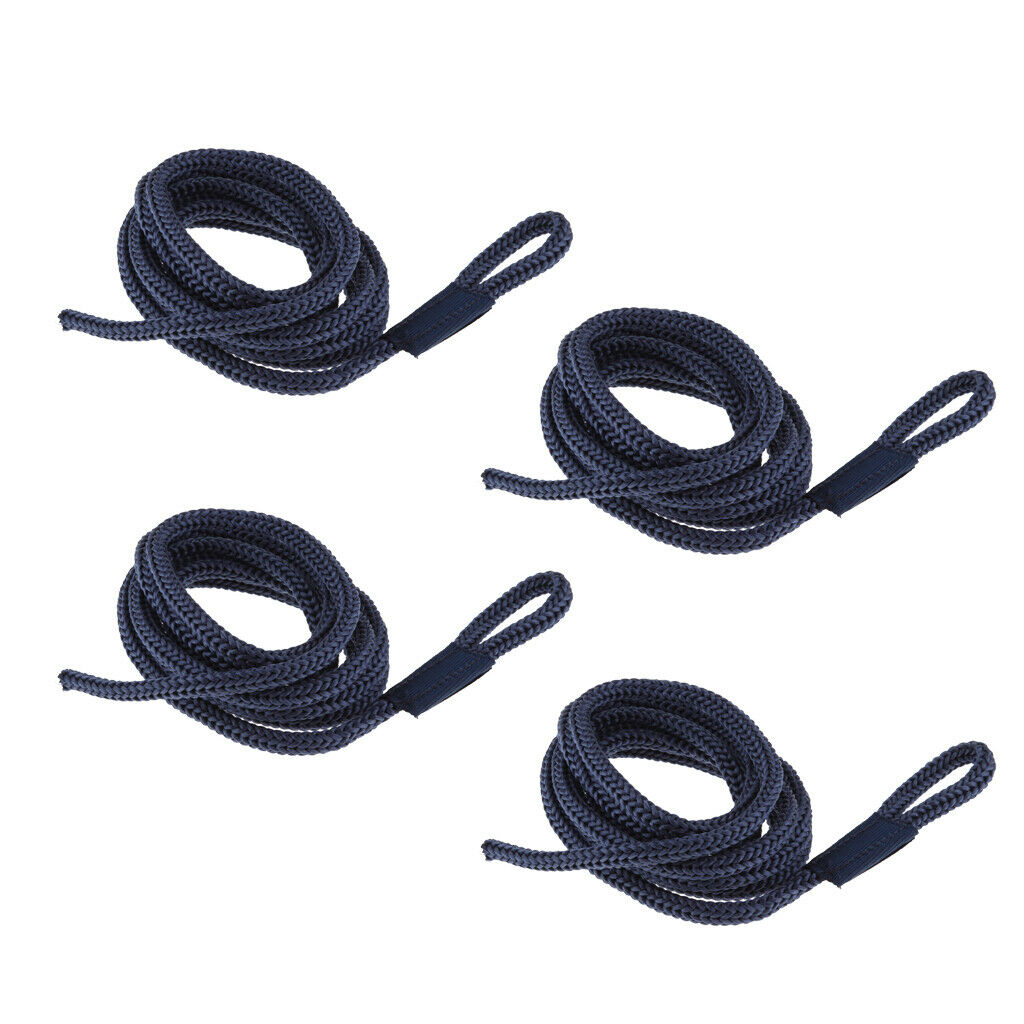 4Pcs Premium Boat Fender Lines Bumper Whips Rope Docking Marine Essentials