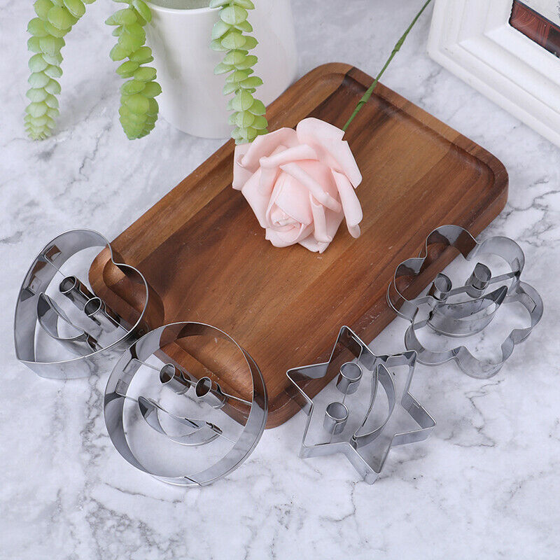 4Pcs/Set Smiling Face Cookies Cutter Pastry Cake Decorating Mold Kitchen .l8