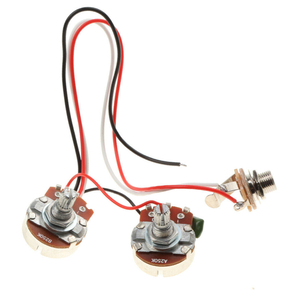 3 Way Toggle Switch Bass Wiring Harness Prewired   Pots 1V1T   Parts