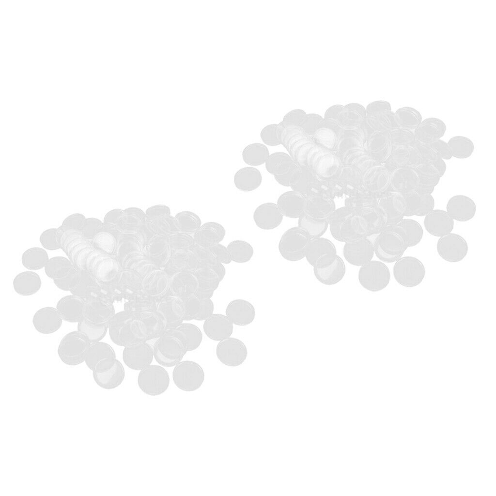 400x Coin Capsules Storage Boxes for Protect Display Case 20/40mm Clear