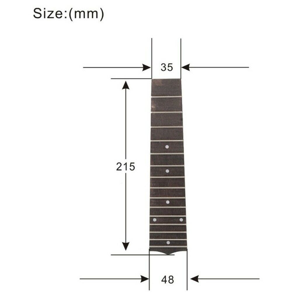 21 inch Ukulele Fingerboard Fretboard Musical Instrument Parts White Point