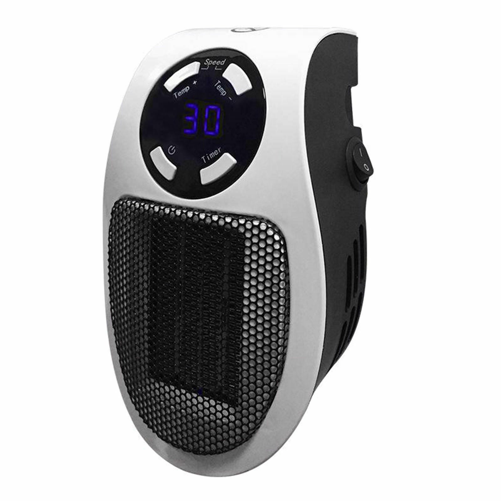 Electric Fan Heater Adjustable Small Air Conditioner Heater Black