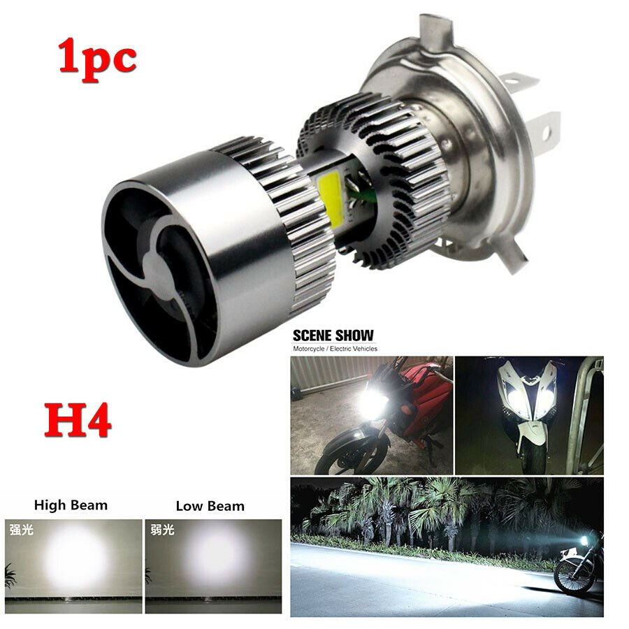 1pc 25W LED Motorcycle Headlight Lamp Bulbs H4 Hi-Lo Beam 2500LM 6000K Universal