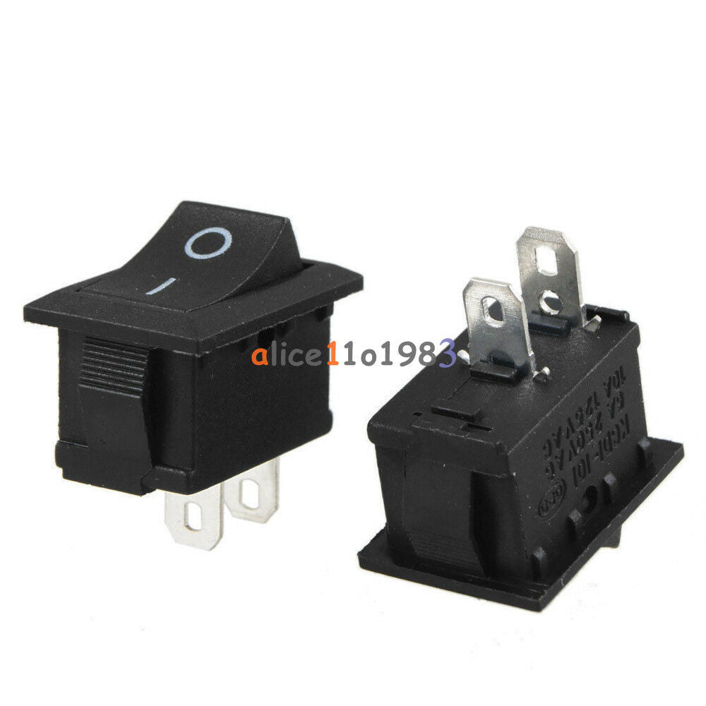 20PCS Car Truck Boat Round Rocker 2 Pin KCD1-101 ON OFF Toggle  Switch 125V 6A