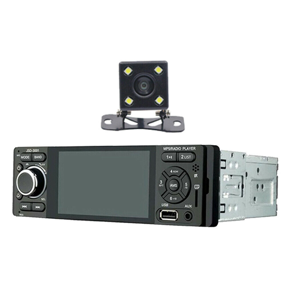 1DIN HD Car Stereo MP5 Player Rearview Monitor Bluetooth 4.0 FM Mirror Link