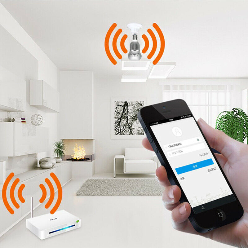 360Â° Panoramic WiFi Hidden Camera 1080P HD Light Smart Cam Security System 5V