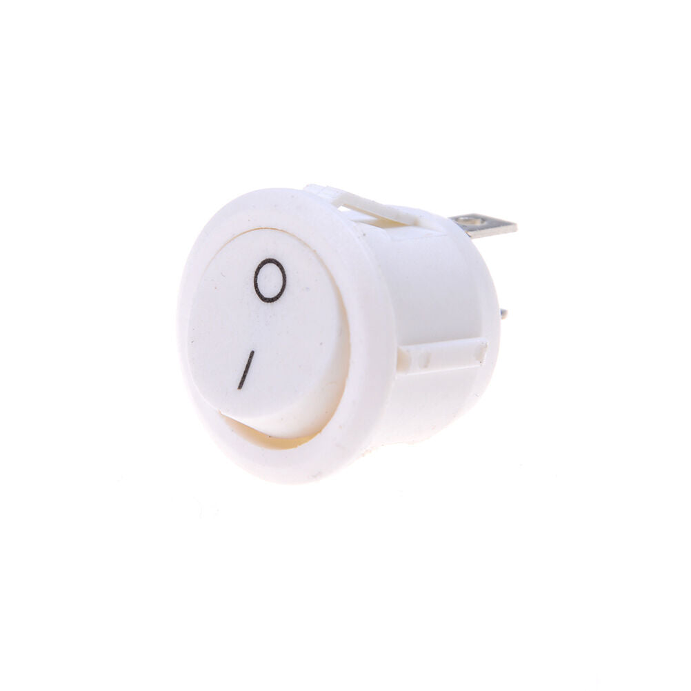 5 X Car 12V ON/OFF Round Rocker Boat Toggle Switch Push Button White  TL