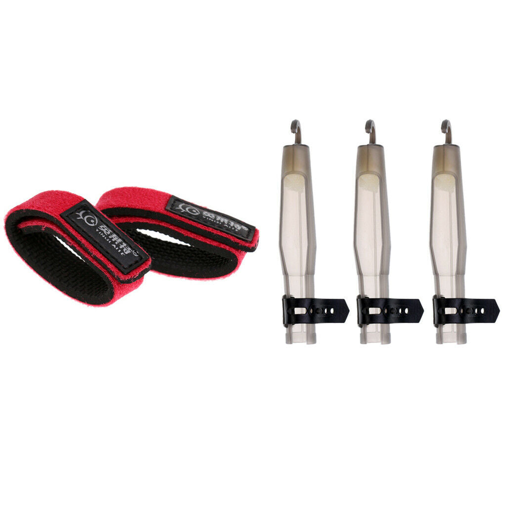 3pcs Tip Covers with 2x Leash Rod Fishing Accessory Durable Air Fishing Tackle
