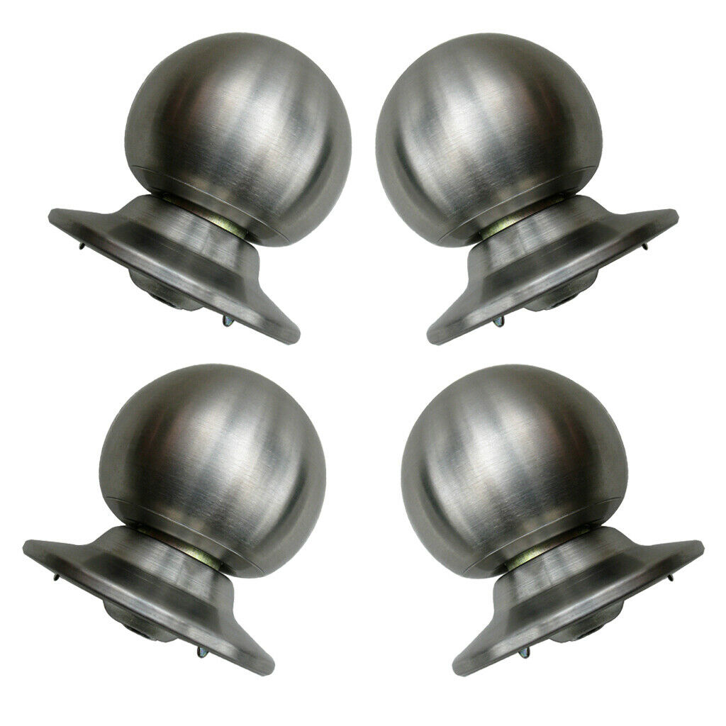 4Pcs Stainless Steel Door Handle Knob Bedroom Interior Knobs Privacy Dummy